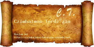 Czimbalmos Terézia névjegykártya
