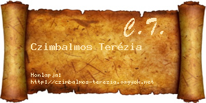 Czimbalmos Terézia névjegykártya