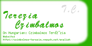terezia czimbalmos business card